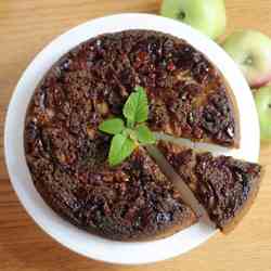 Apple Bacon Upside-Down Cake