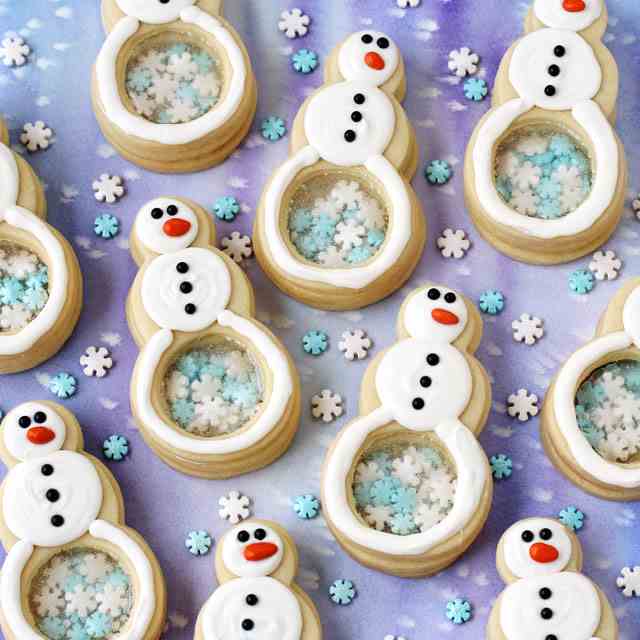 Snowflake Filled Snowman Cookies