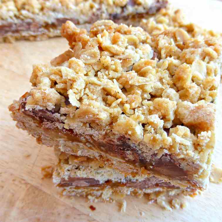 Oat and Caramel Chocolate Squares