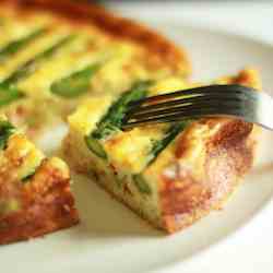 Asparagus and Shrimp Quiche