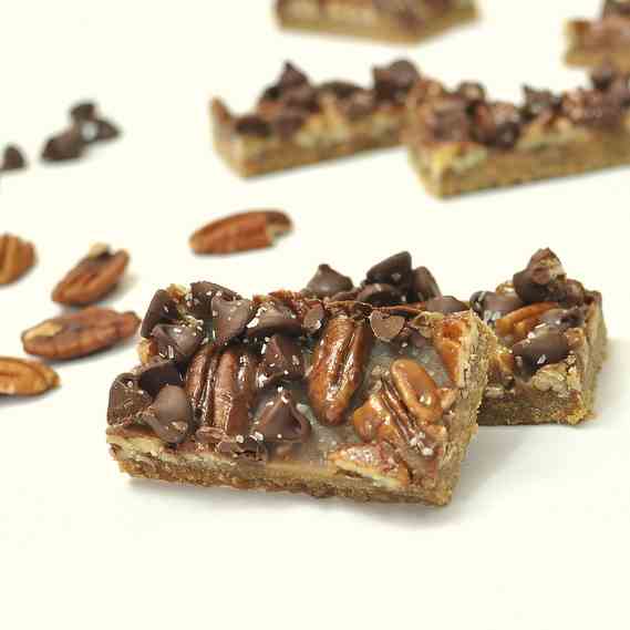 Salted Caramel Chocolate Pecan Bars