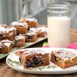 Blueberry White Chocolate Blondies