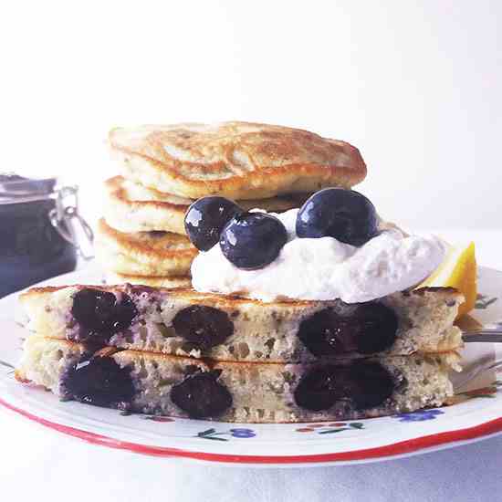 Blueberry Chia Pancakes 