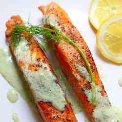 Salmon with Creamy Dill Sauce