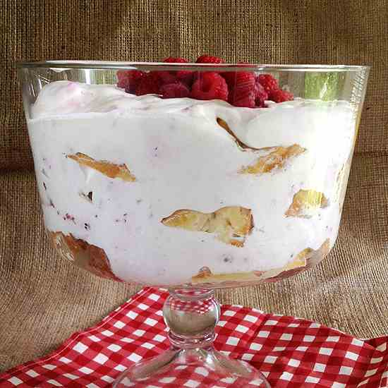 Tres Leches Trifle with Raspberries