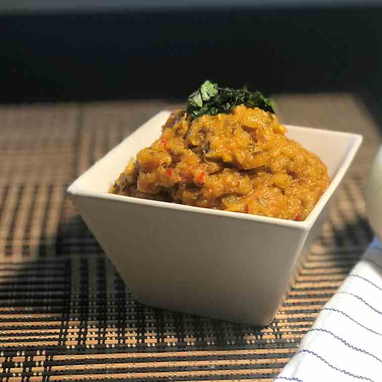 Baingan bharta - Scrambled eggplant