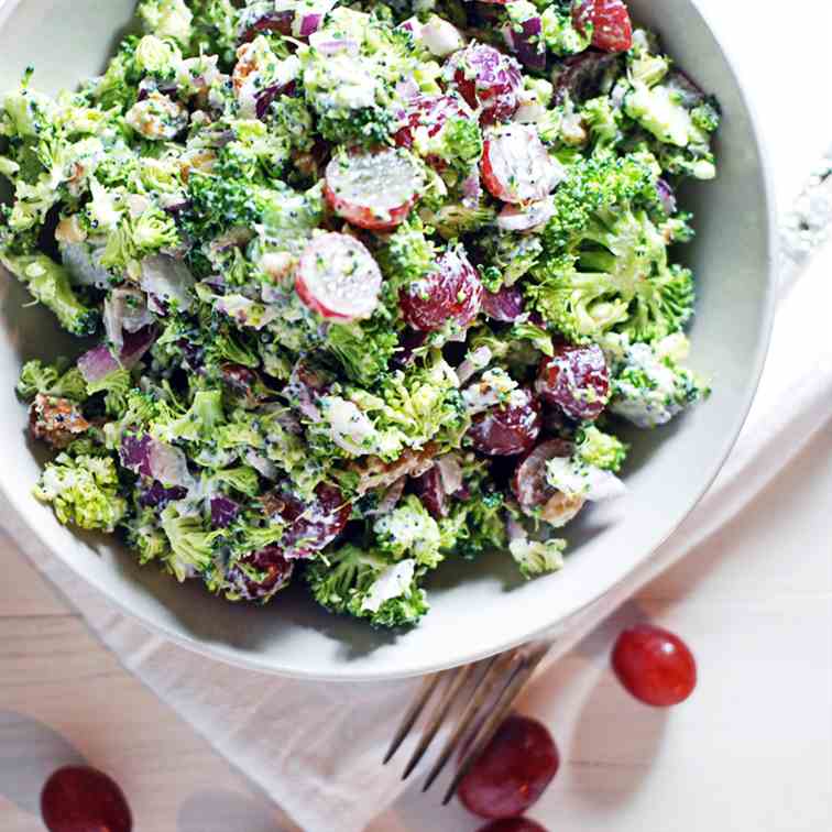 Chopped Broccoli Salad with Lemon Dressing