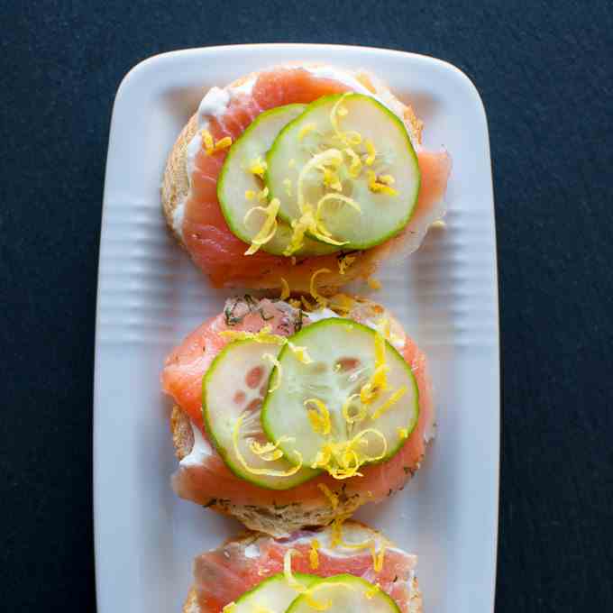 Smoked Salmon Canapes