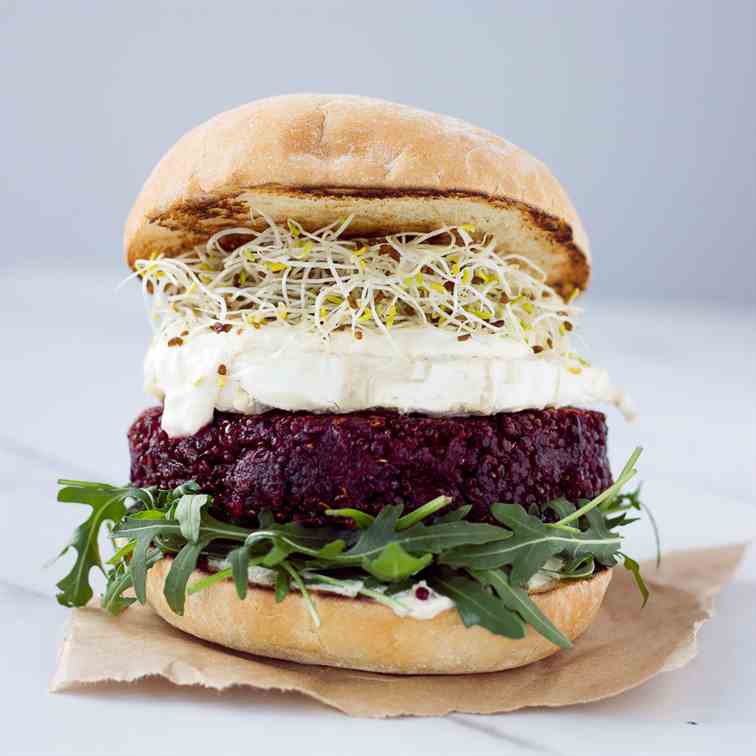 Beet and Quinoa Burger