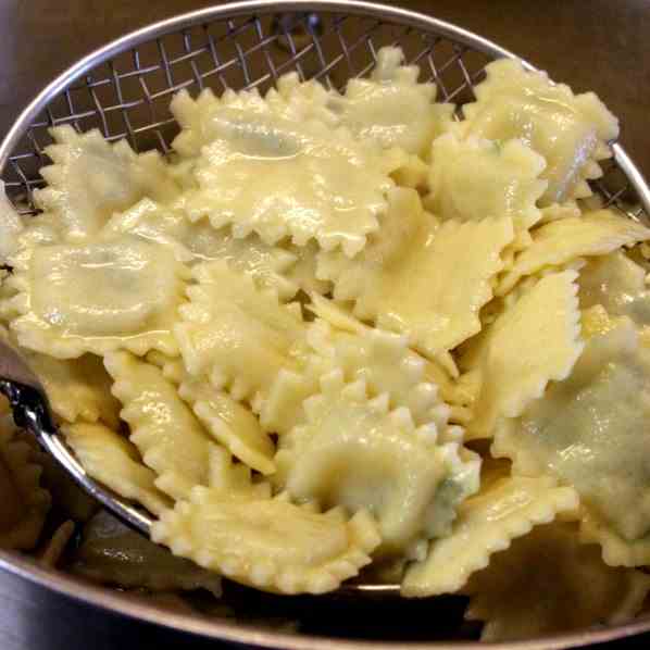 Homemade Ravioli with Gorgonzola Filling