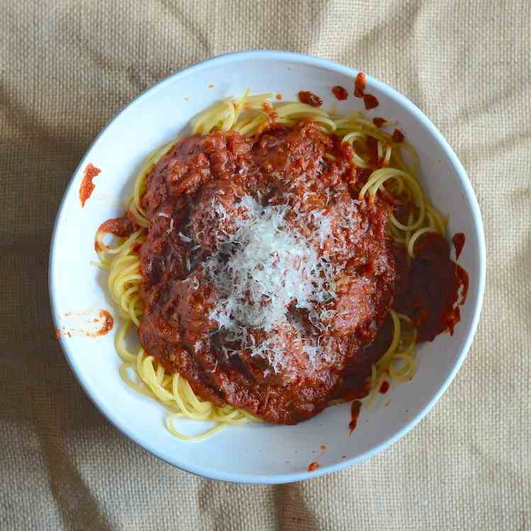 Homemade Spaghetti and Meatballs