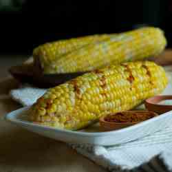 Lemon drizzled Sweet Corn Cob