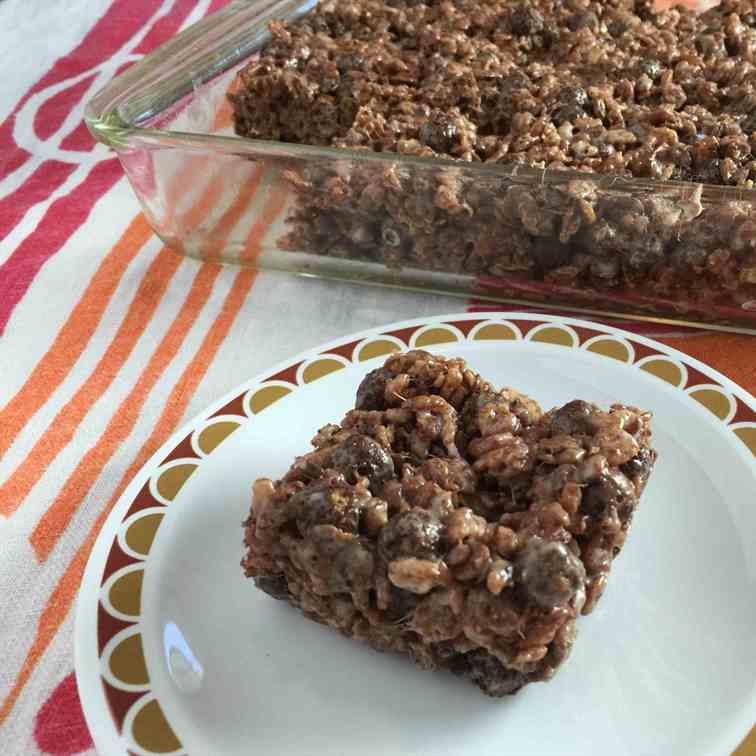 Triple Chocolate Rice Crispy Treats