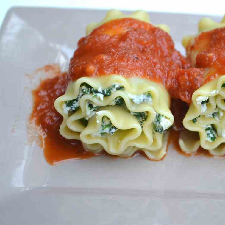 Spinach Lasagna Rolls