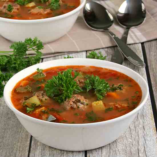 Mexican Meatball Soup