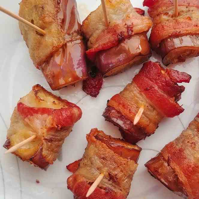 Bacon Wrapped Eggplants