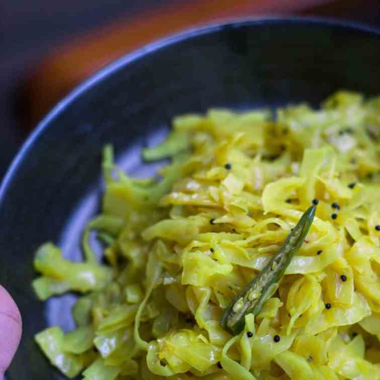 Cabbage Stir-Fry (Cabbage Sukka-Palya-Pori