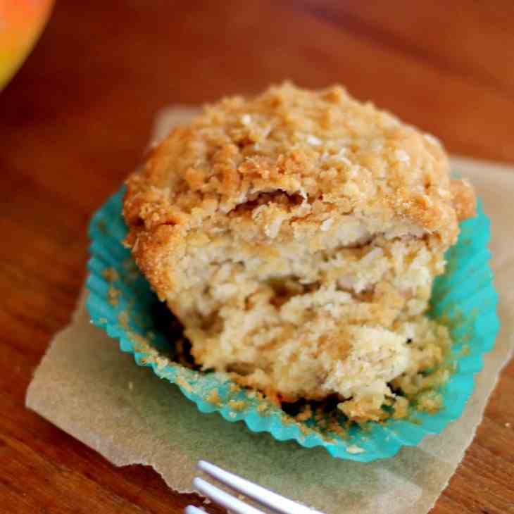 Mango Coconut Crumble Muffins