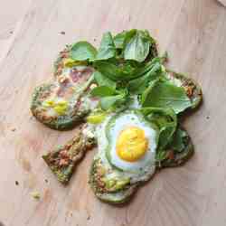 Spinach, Feta & Garlic Pesto Flatbread