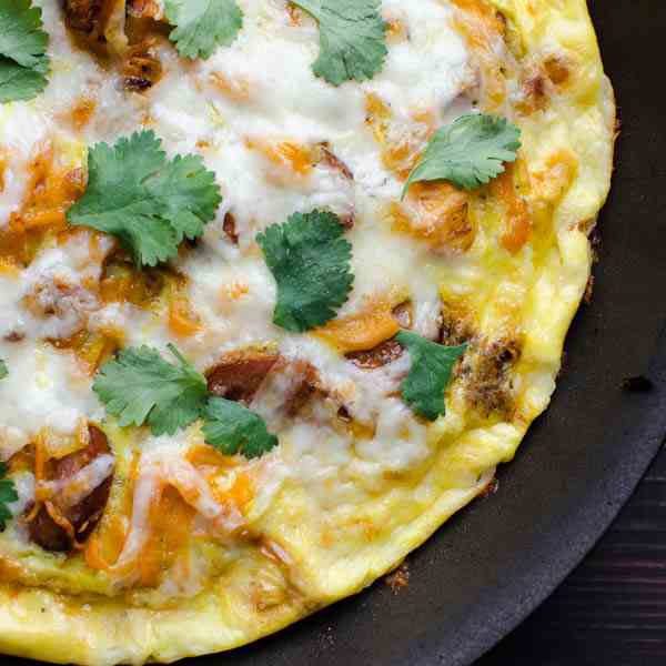 Andouille Sweet Potato Frittata