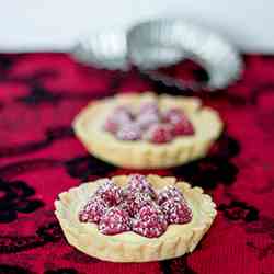 Gluten Free White Choc & Raspberry Tarts