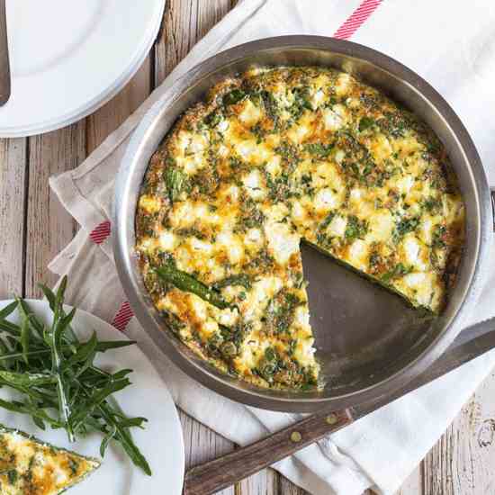 Asparagus - Goats Cheese Frittata