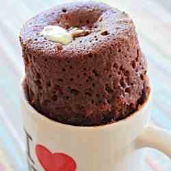Double chocolate mug cake