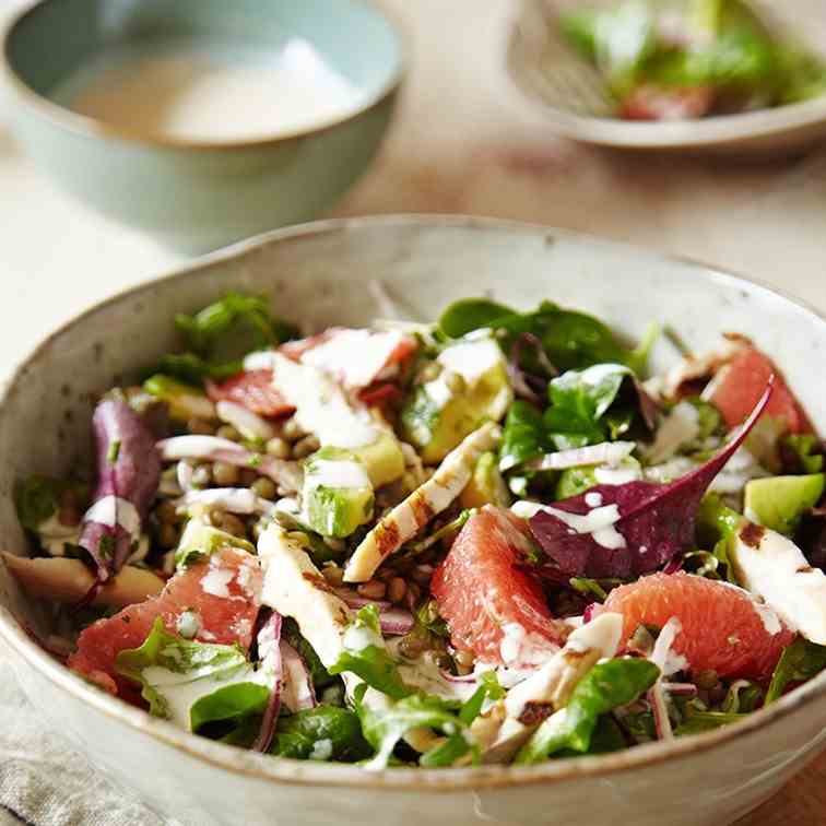 Chicken and Pink Grapefruit Salad