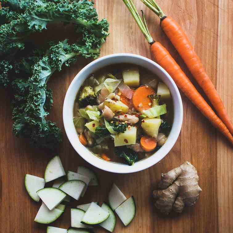 Spiced Ginger Vegetable Soup