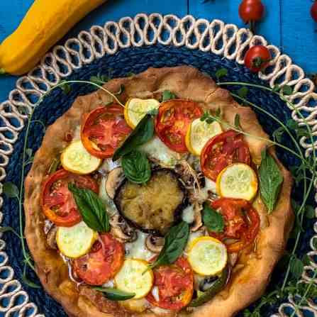 a healthy french pizza tart