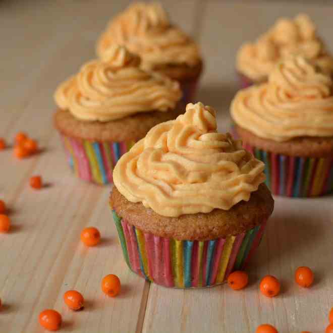 Quick Sea Buckthorn Cupcakes