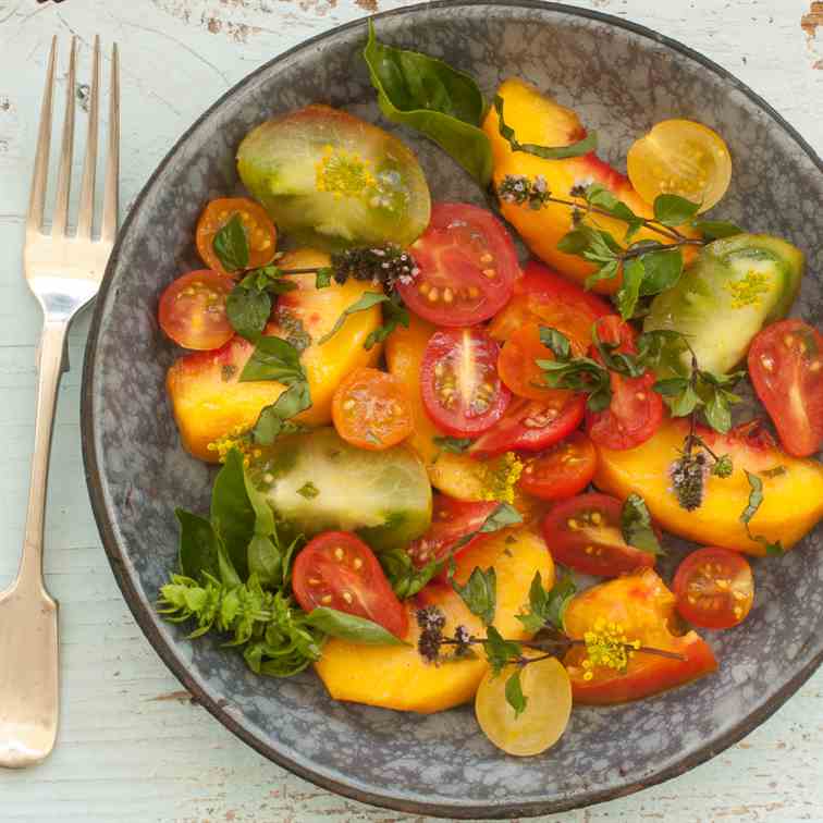 Peach and Tomato Salad