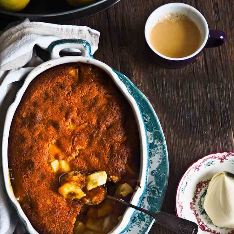 Quince - Apple Golden Syrup Pudding