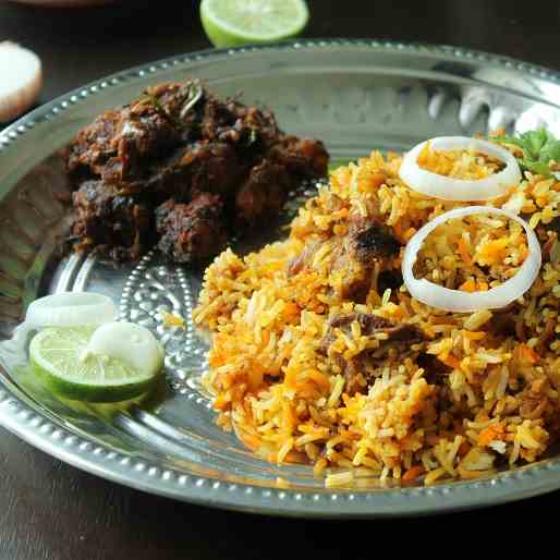 Mutton Dum Biryani/Hyderabadi Mutton Birya