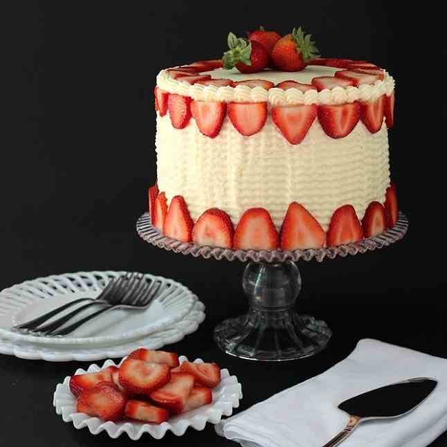 Fresh Strawberry Layer Cake