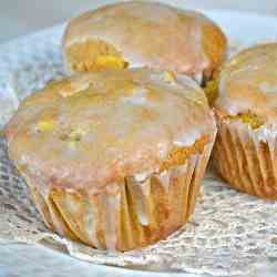 Peach & White Chocolate Chip Muffins