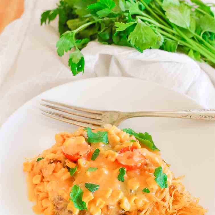 Spaghetti Squash Taco Bake