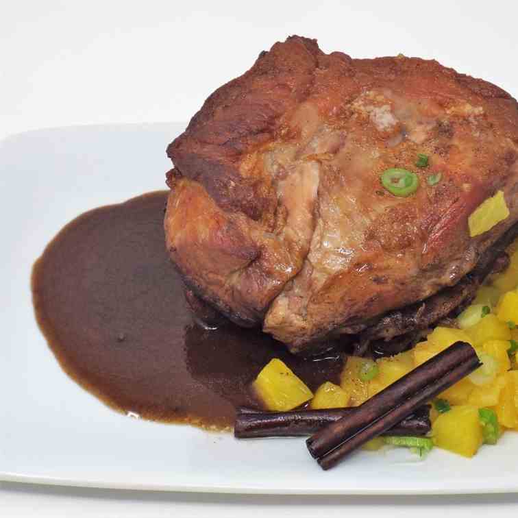 Caribbean Pork Roast with Gingered Pineapp