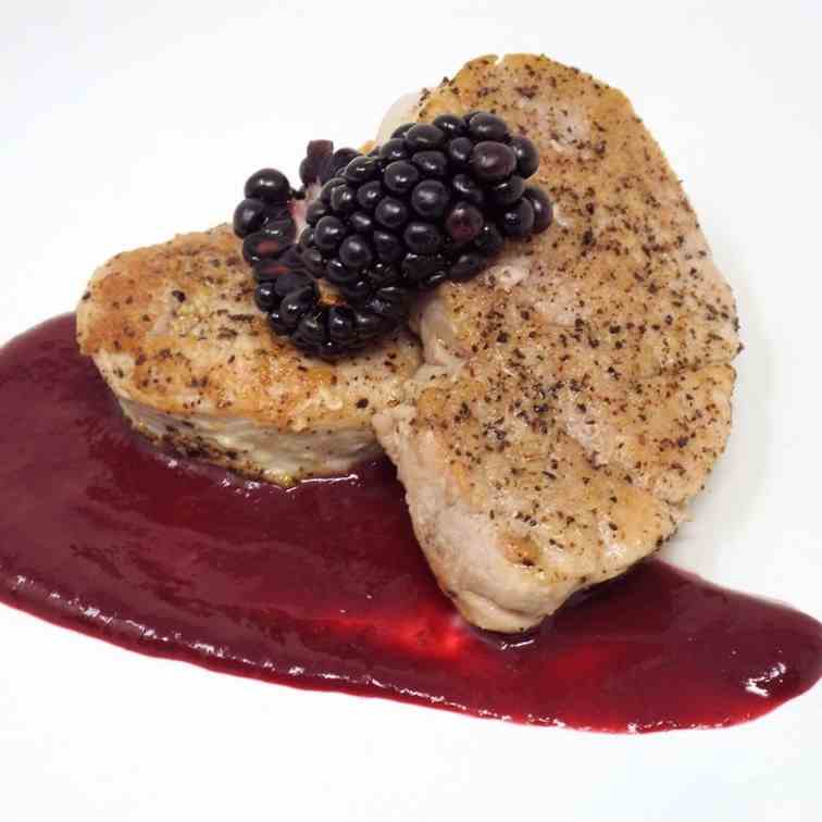 Pork Medallions with Serrano Blackberry 