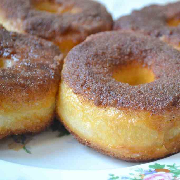 Cinnamon and Powdered Sugar Donuts
