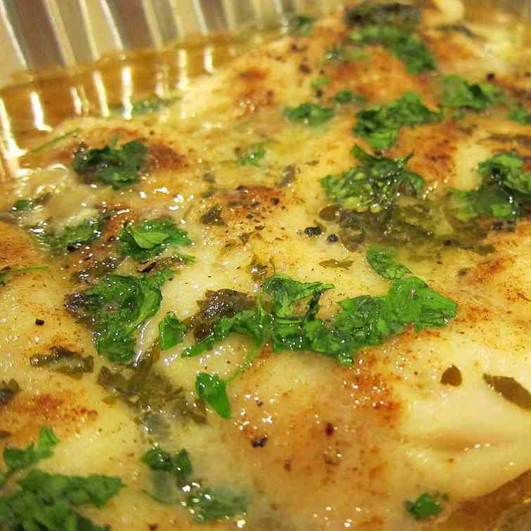 Swai Bake in White Wine Lemon Garlic Sauce