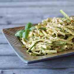 Zucchini salad with vegan pesto