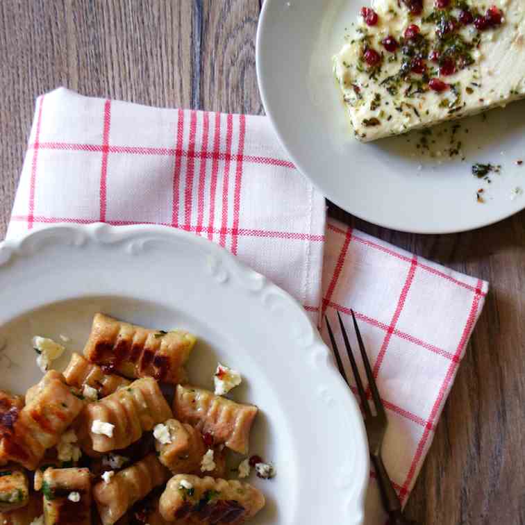 Spelt and wild garlic gnocchis