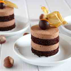 Chocolate Cake-Mousse Individual