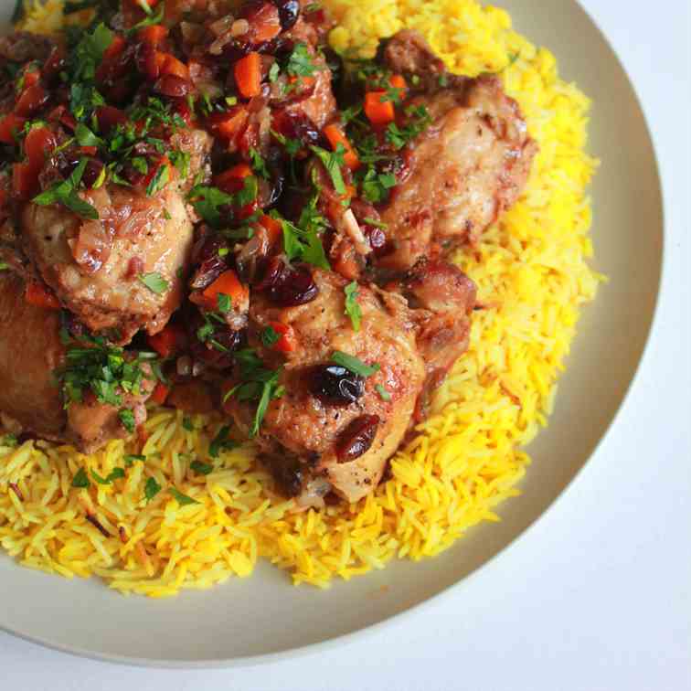 Chicken Tagine with Yellow Rice