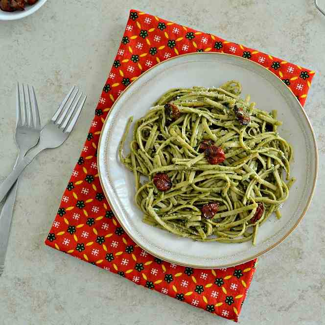 Linguine with Pesto & RoastedTomato