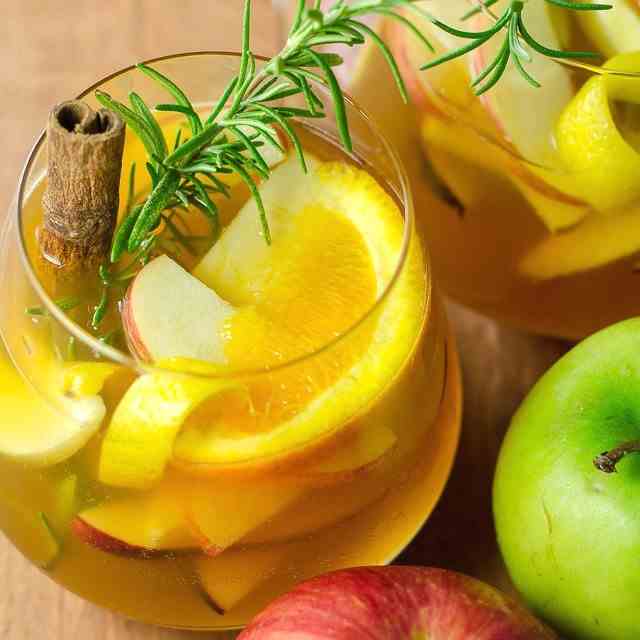 Apple Cider Sangria with Cinnamon Bourbon