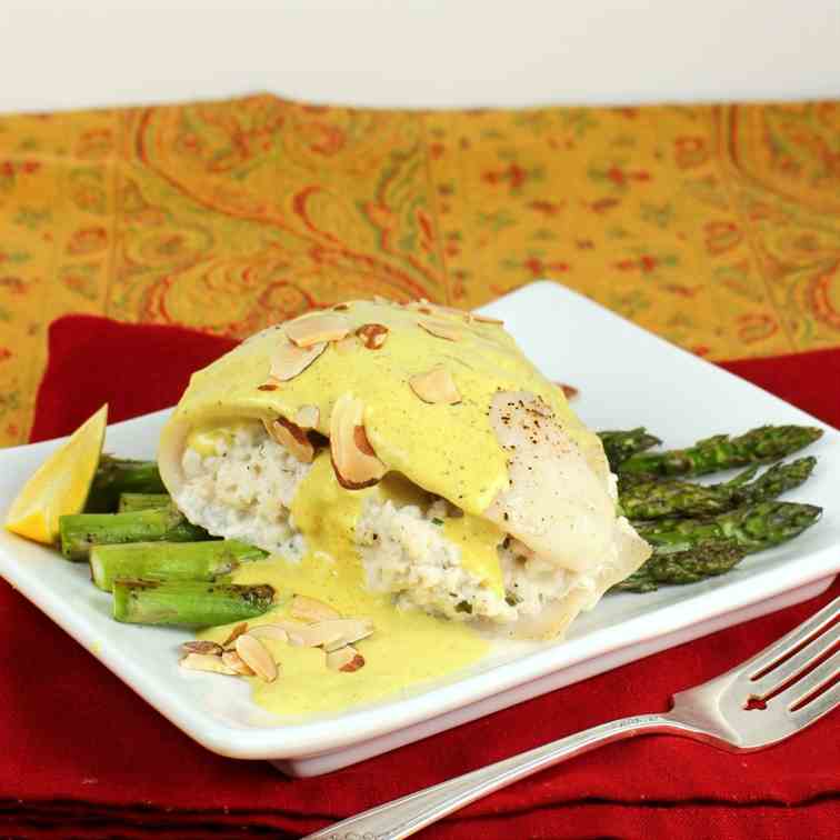 Crab Stuffed Tilapia with Asparagus