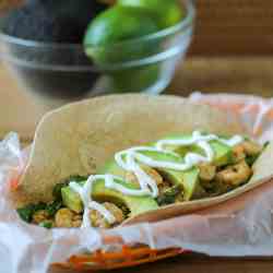 Chipotle Shrimp and Asparagus Soft Tacos