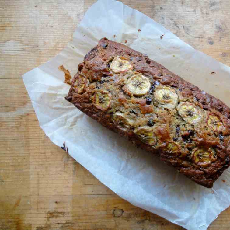 Moist Banana Chocolate Chip Bread
